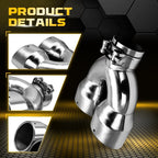2.5" ID Dual Exhaust Muffler Tip for Universal Applications (Chrome)