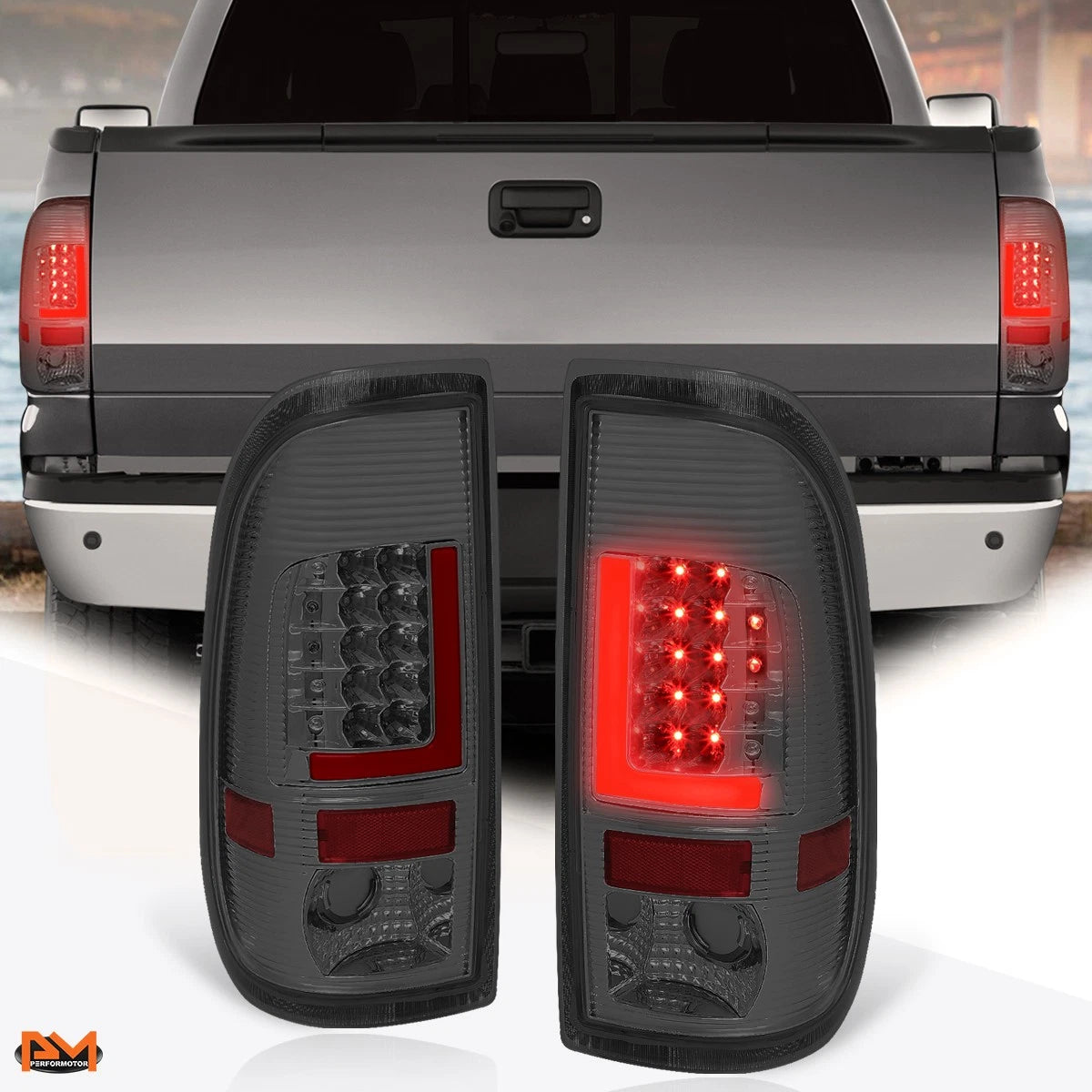 3Pcs Cab Roof Running Light Smoked Housing Blue LED for Silverado Sierra (2007–2013)