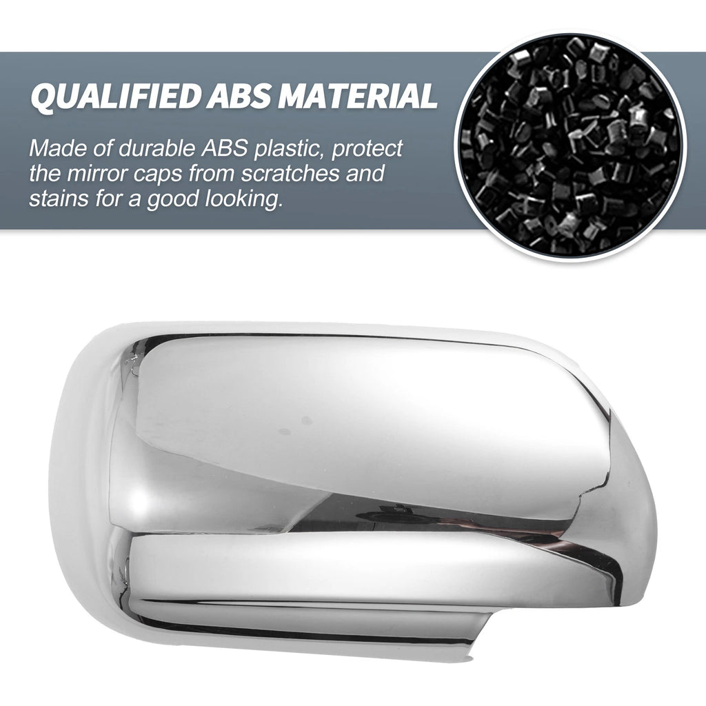 Pair Rearview Mirror Cover Overlay Chrome for Suzuki Grand Vitara (2006–2014)