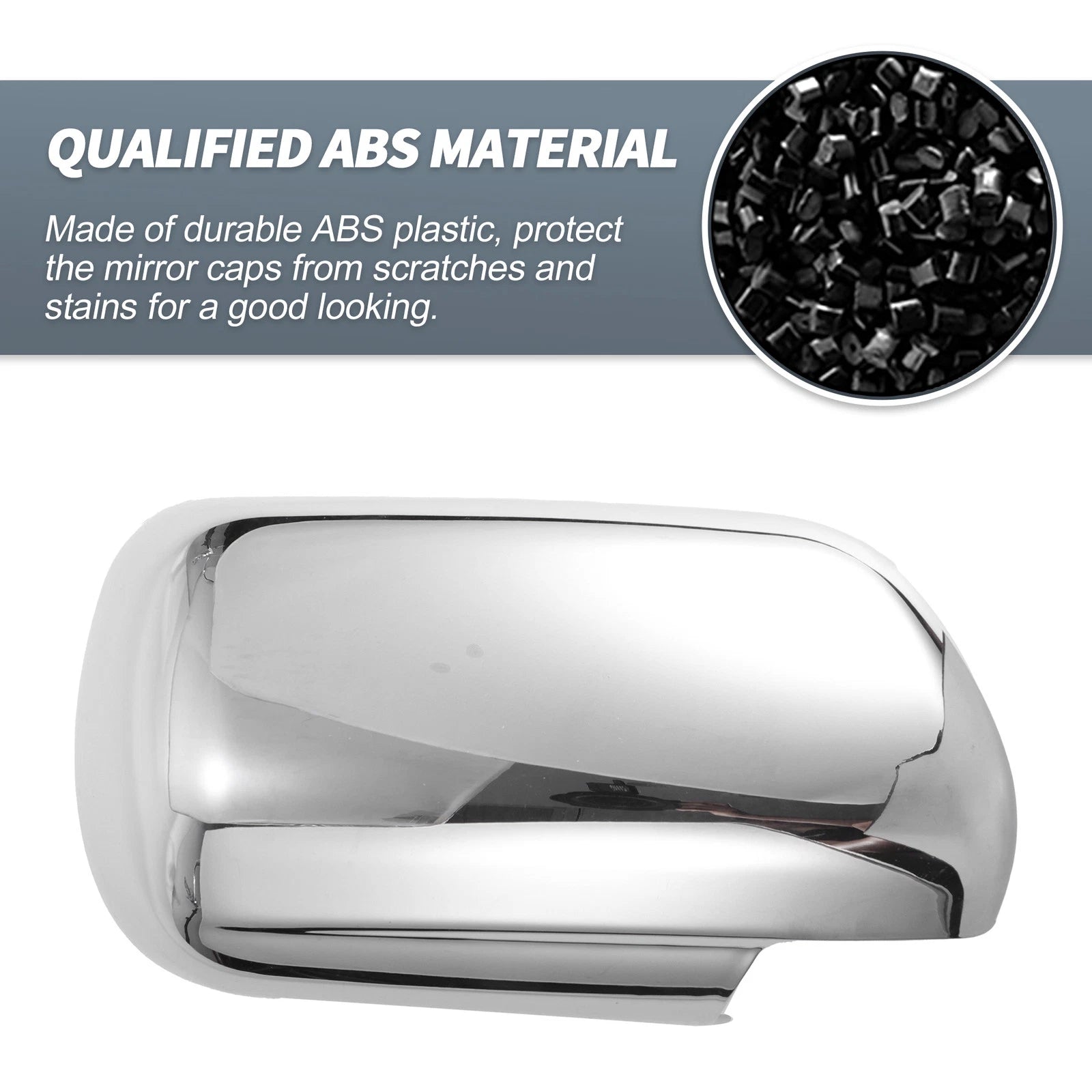 Pair Rearview Mirror Cover Overlay Chrome for Suzuki Grand Vitara (2006–2014)