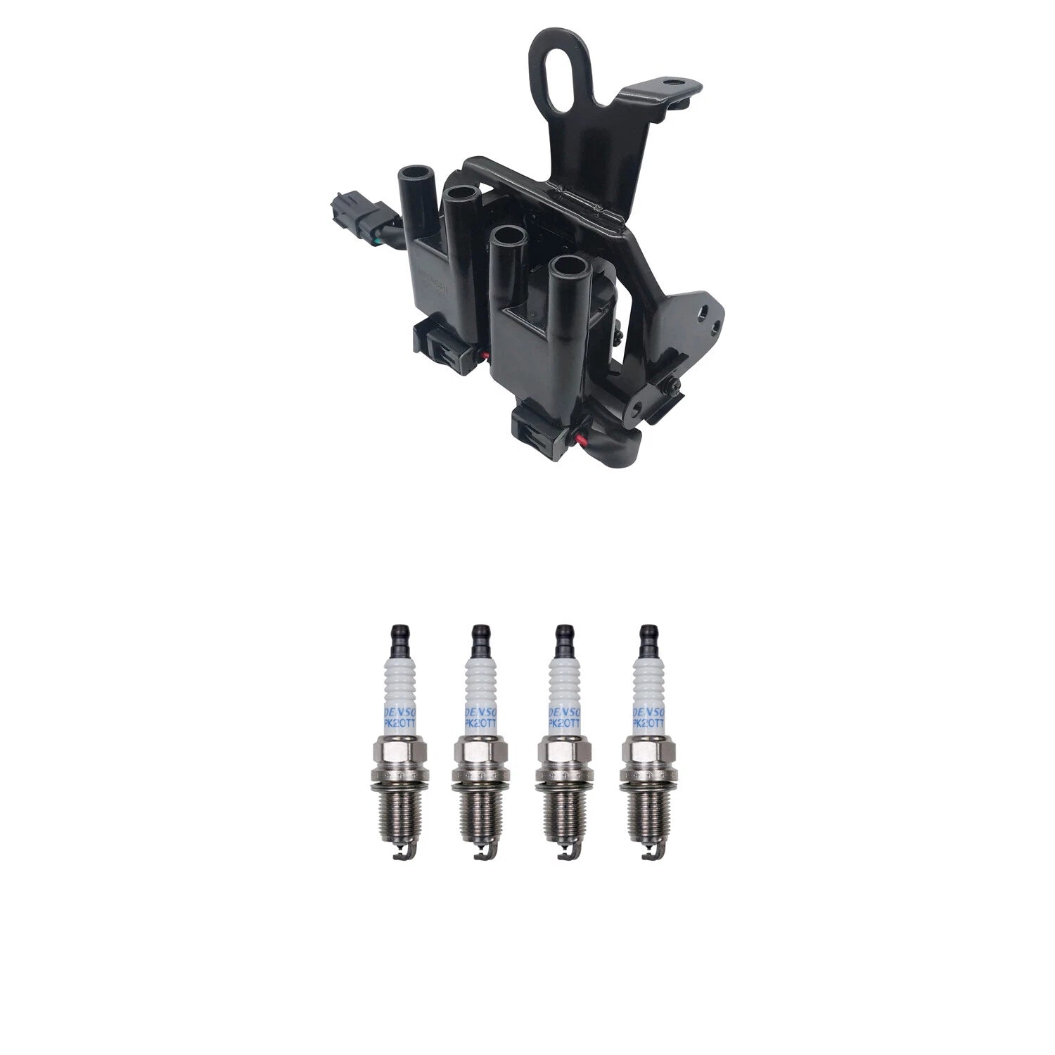 Ignition Coil & 4 Denso Platinum Spark Plugs Kit for Spectra (2004–2009)