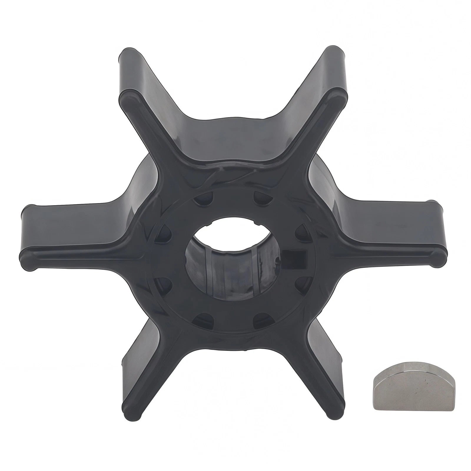 Water Pump Impeller & Key for Yamaha Outboard 6-9.9 HP (68T-44352-00)