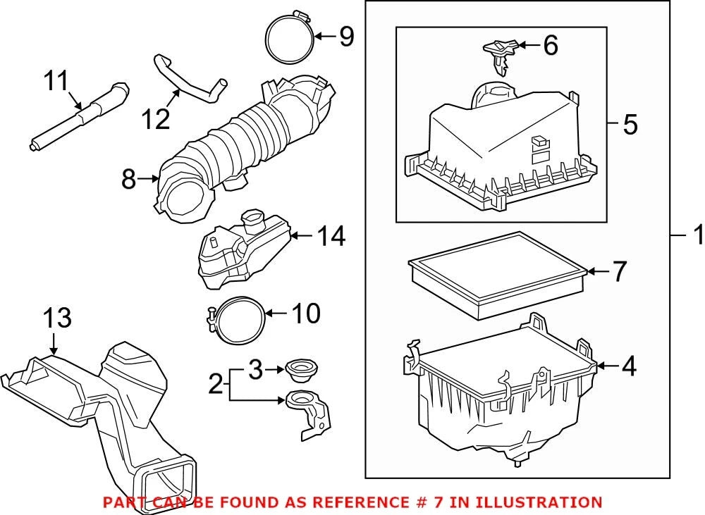 Air Cleaner Filter Element Assembly for Lexus ES350 (2019–2020)