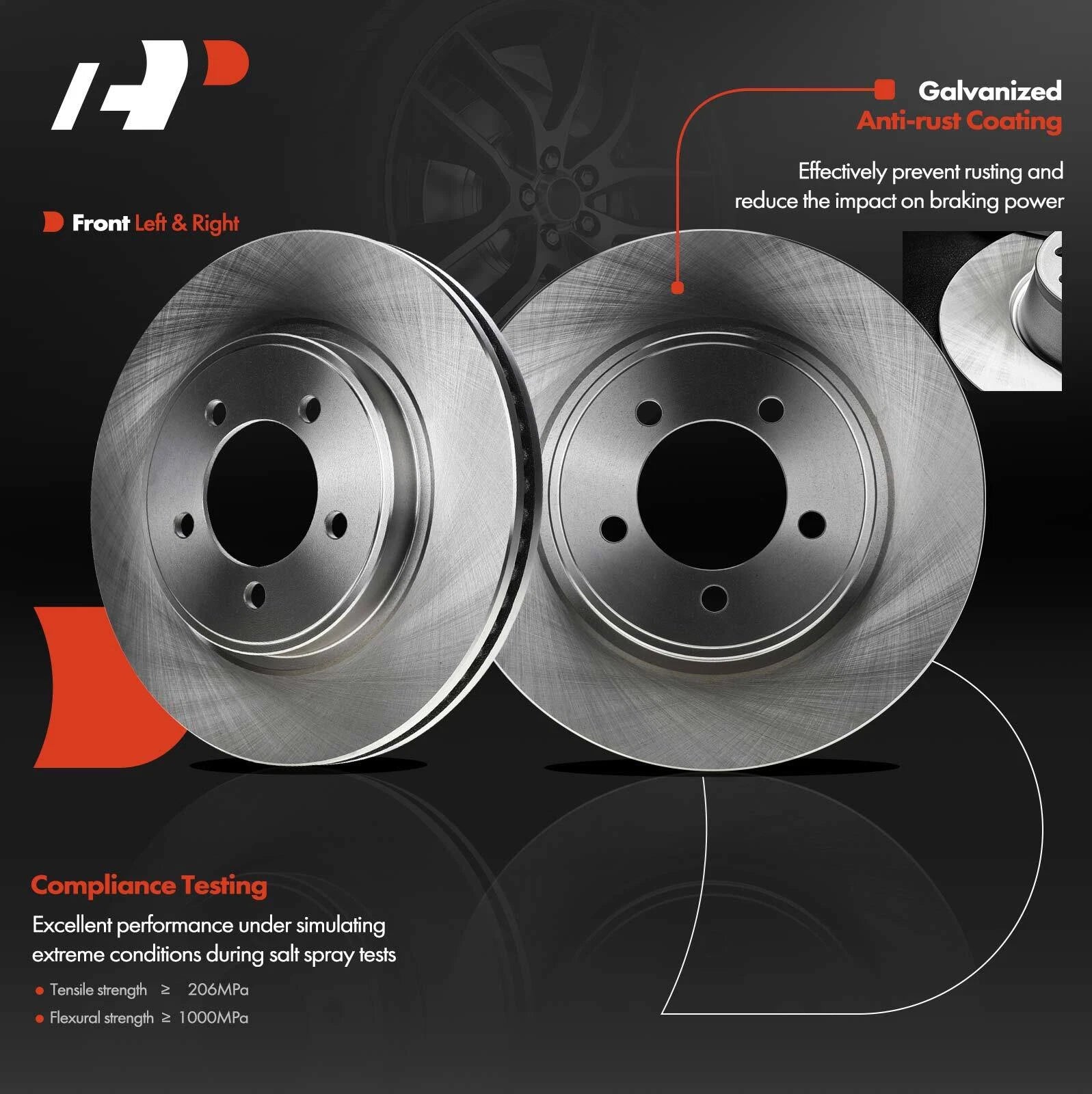 Front Disc Brake Rotors for Ford Explorer Mercury Mountaineer (2006–2010)