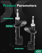 Front Pair (2) Suspension Bare Strut for Kia Sportage (2005–2010)