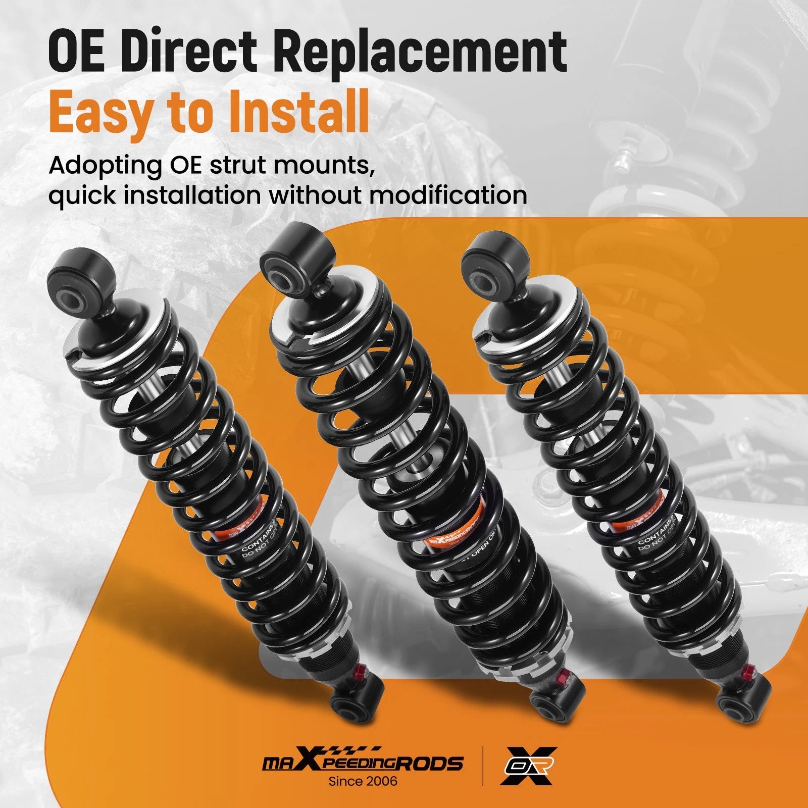 1x Rear + 2x Front Coil-Over Shocks for Honda Fourtrax 300 (1993–2000)