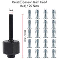 Set of 20 Rivet Head Alloy Expansion Clamps for M8 Nuts