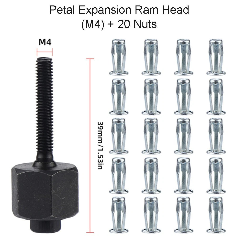 Set of 20 Rivet Head Alloy Expansion Clamps for M8 Nuts