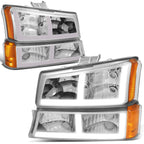 LED DRL Headlights + Bumper Lamps for Silverado 1500 2500 3500 (2003–2007)