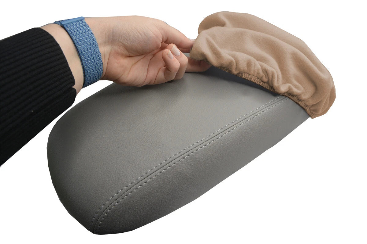 Fleece Console Lid Armrest Cover for Ford Escape (2001–2004) Beige