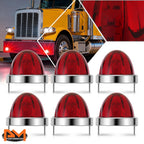 6x LED Watermelon Side Marker Lights for Truck Trailer