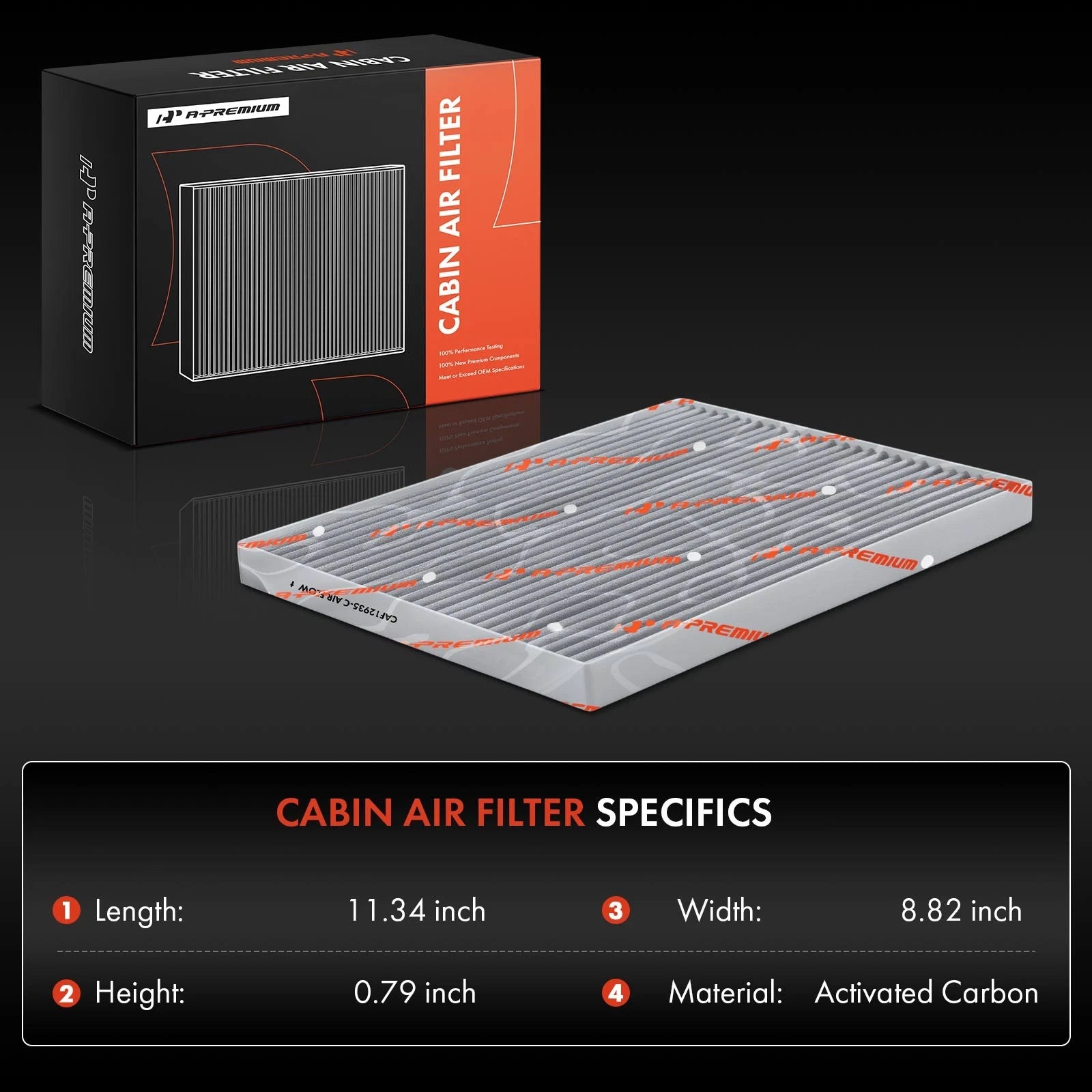 Activated Carbon Cabin Air Filter for Jeep Grand Cherokee (2022–2024)