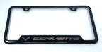 License Plate Frame Front for Chevy C7 Corvette (2014–2019) Laser Etched Emblem