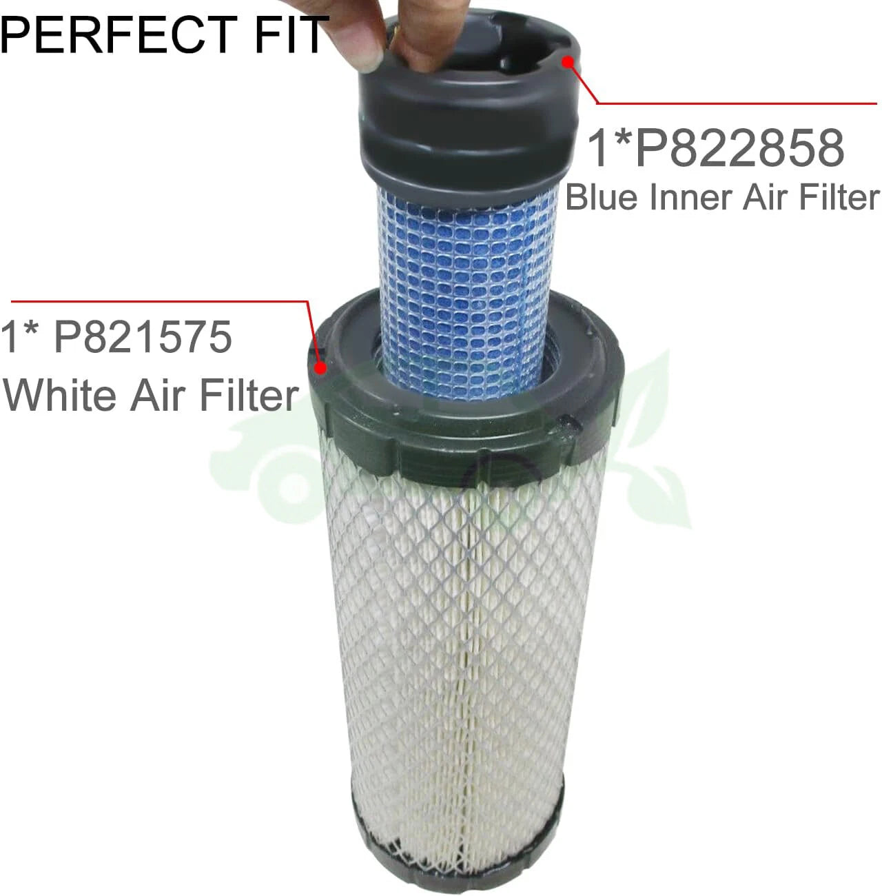 Set of 4 Air Filters for Donaldson Bobcat FPG05 (P822858, P821575)