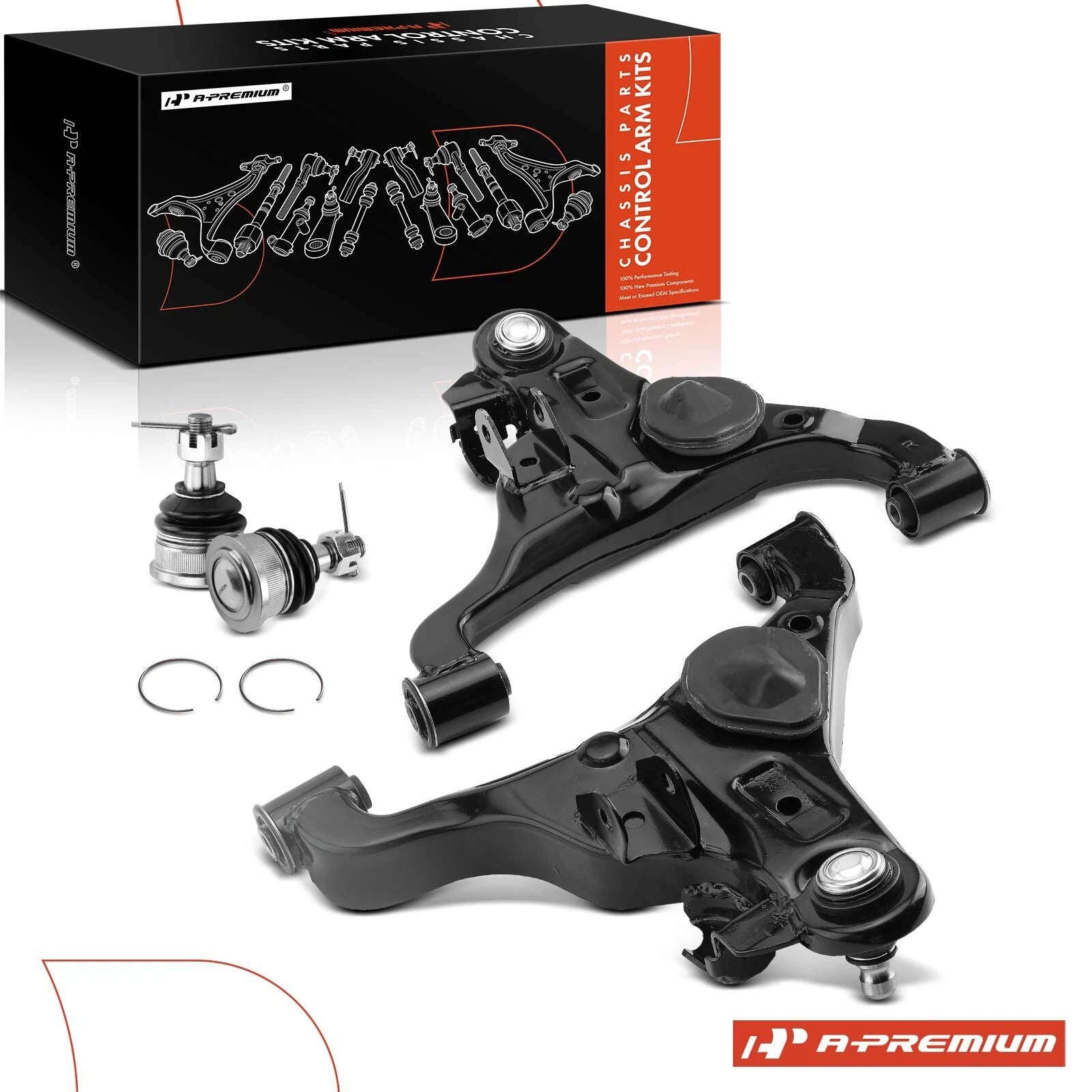 Set of 4 Front Control Arms with Ball Joints for Nissan Frontier (2005–2018)