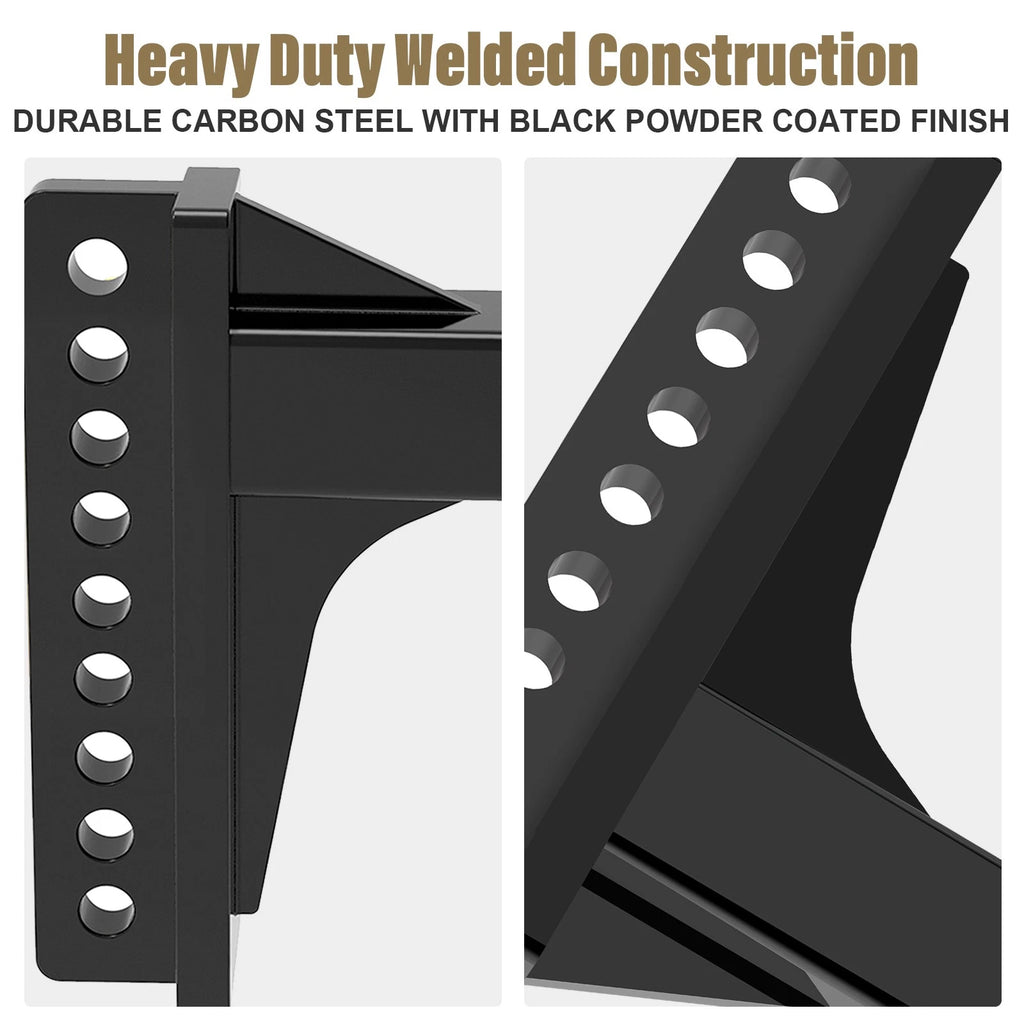 Adjustable Trailer Hitch for Various Models (2" Receiver, 6" Drop, 5-1/4" Rise)