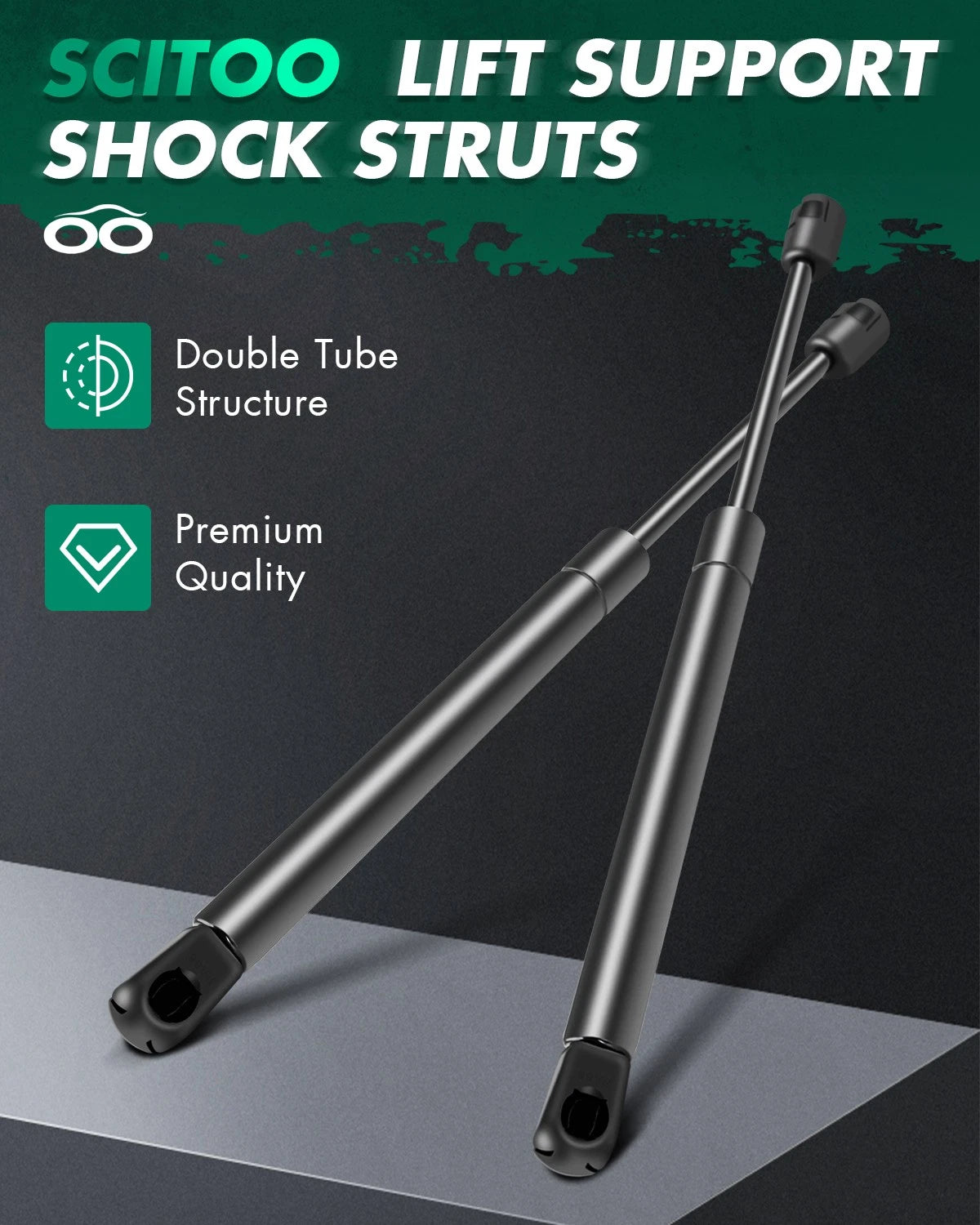 2X Rear Trunk Lift Supports Gas Spring Shocks for Cadillac CTS (2008–2014)