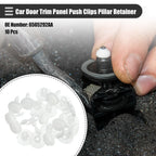 10 x Car Door Trim Panel Push Clips for Dodge (No. 6505292AA)