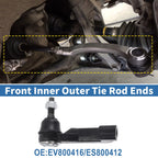 Set of 6 Front Inner Outer Tie Rod End Links for Jeep Dodge (No.EV800416)