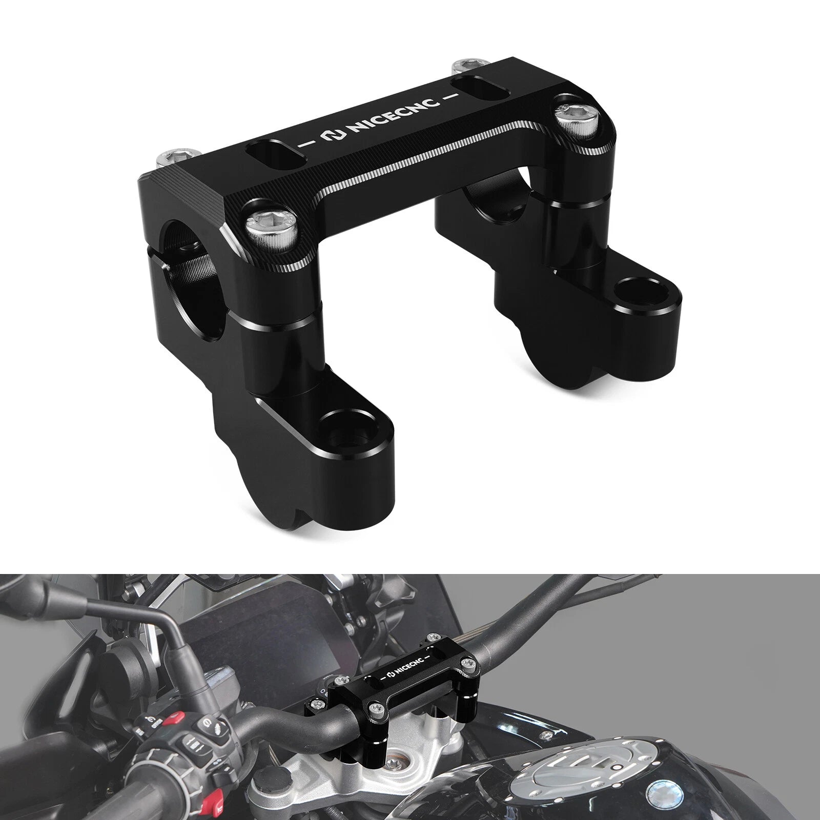 45mm Handlebar Risers Bar Clamp Mount for BMW R1200GS (2013–2018)