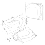 Driver Passenger Seat with Backrest Pad for Harley CVO Street Glide (2009-2023)