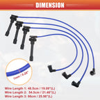 Set of 4 Spark Plug Wire Ignition Coil Cables No. 32722PM6B00 for Honda Civic CRX (1988)