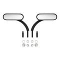 Black Mini Oval Rear View Mirrors for Harley Touring Dyna Sportster Softail