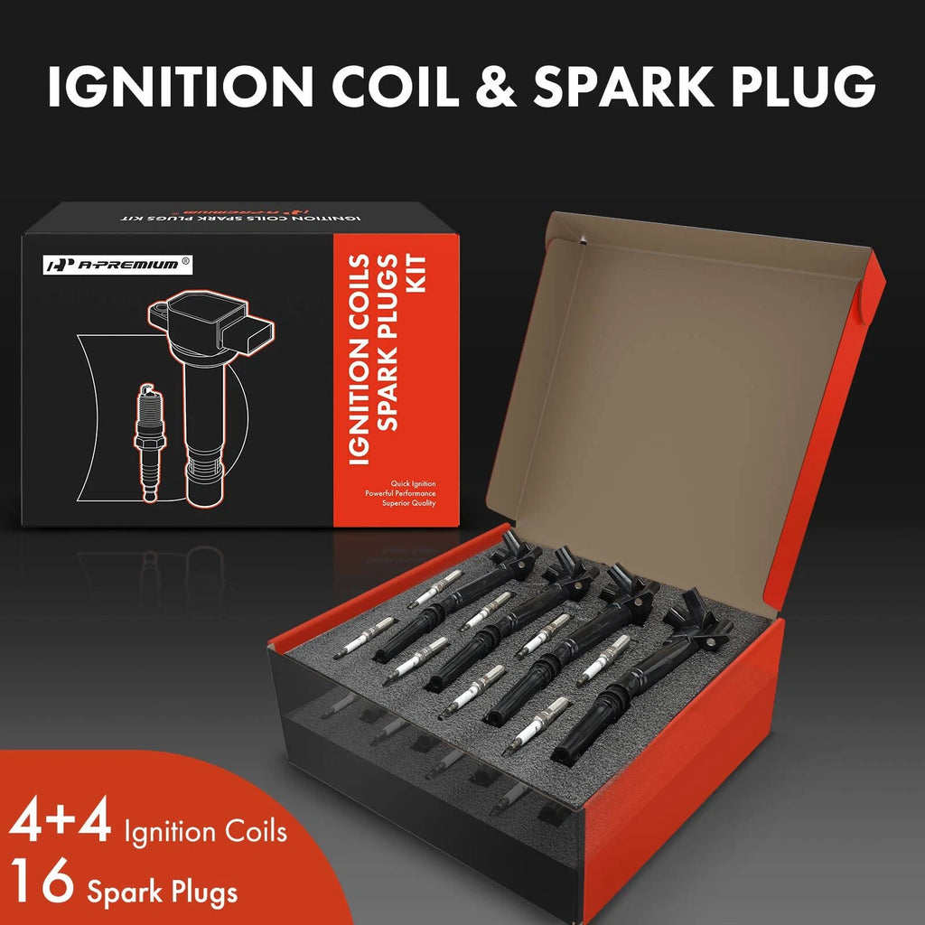8x Ignition Coil & 16x Iridium Spark Plug for Ford F-150 (2010–2014)