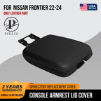 Console Lid Armrest Cover for Nissan Frontier (2022–2024) Gray Stitch