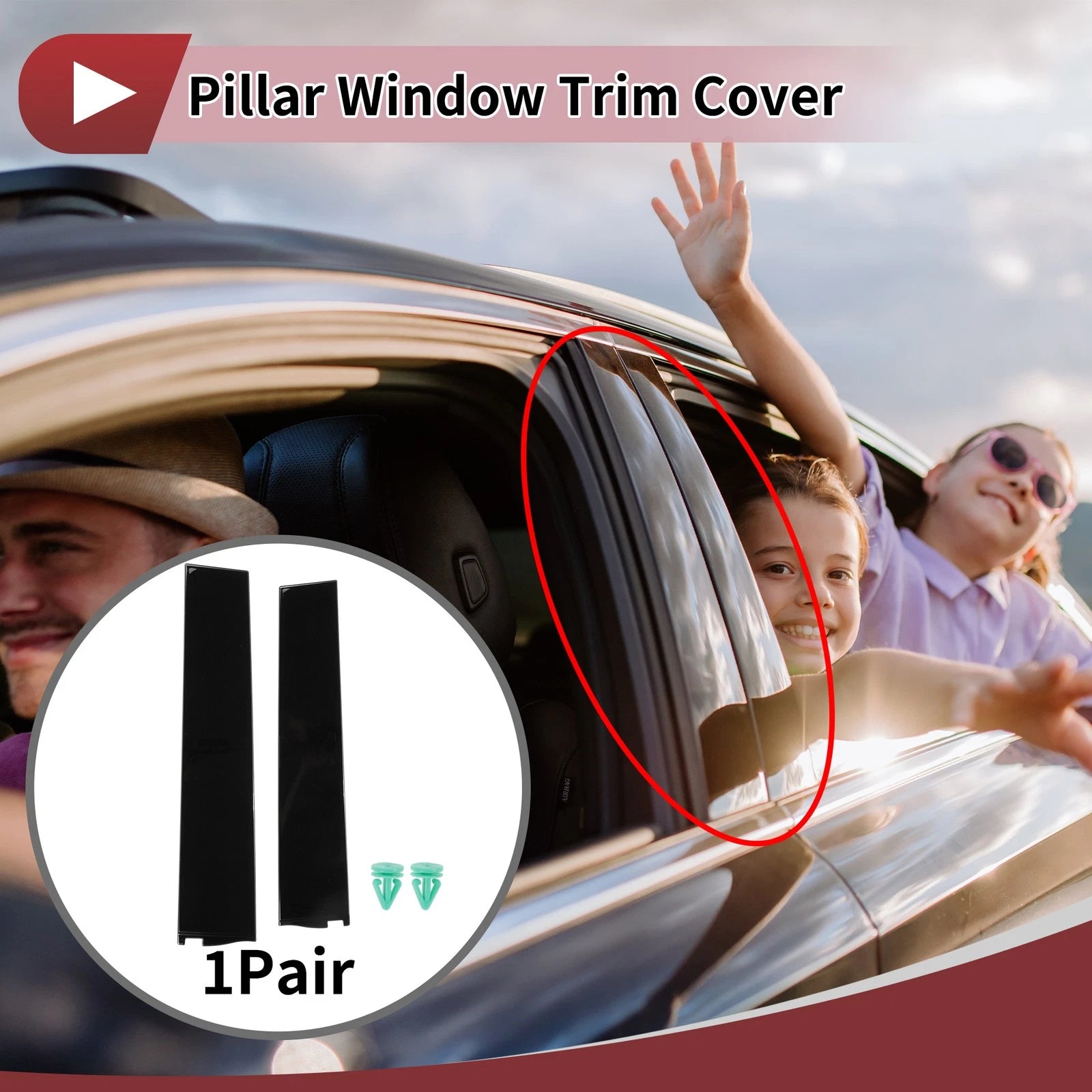 B Pillar Window Trim for Chevy Tahoe (2015–2018) No. 926241/926242/20963325