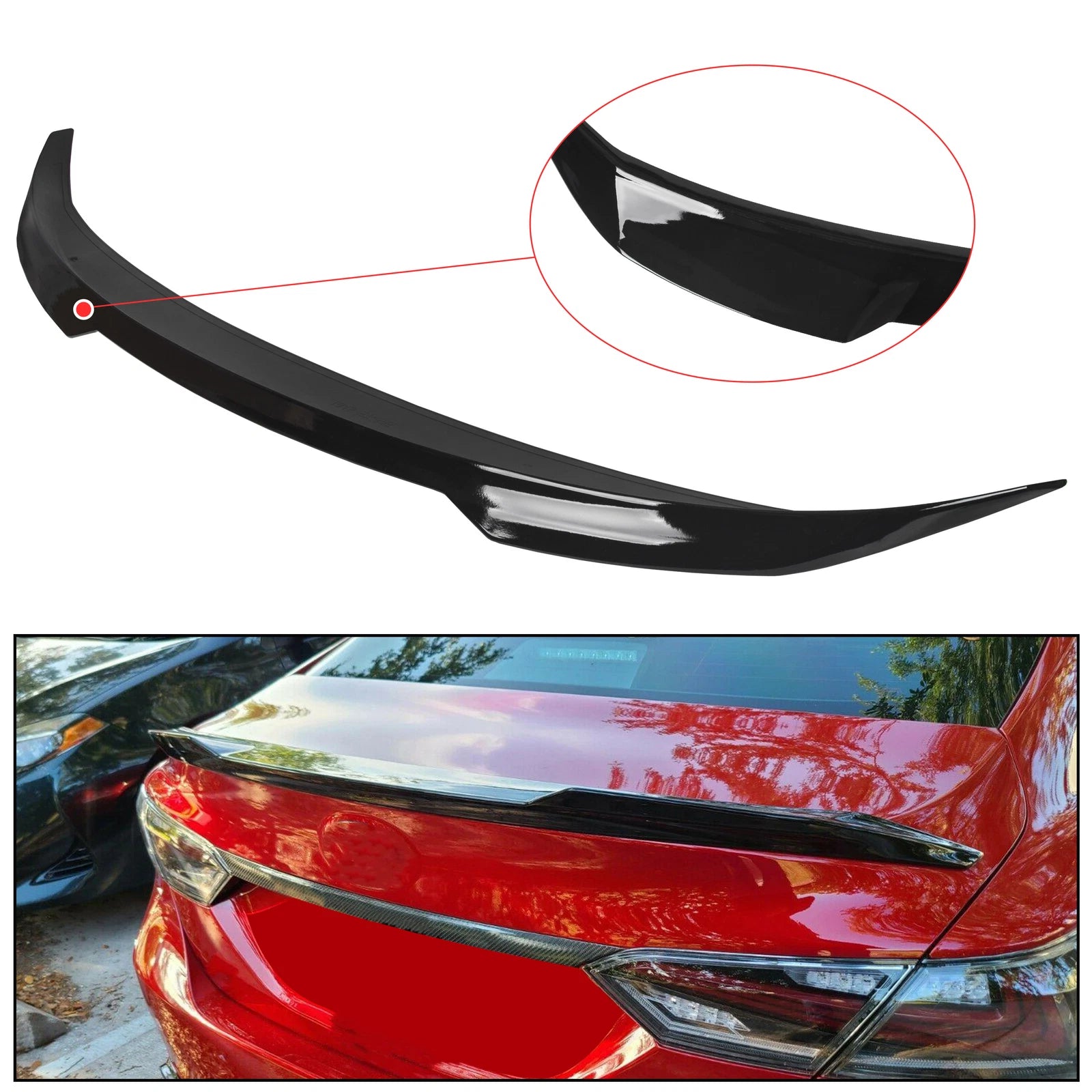 Glossy Black JDM V Style Rear Trunk Spoiler for Toyota Camry (2018–2024)