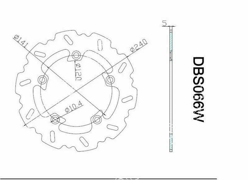 Rear Brake Rotor Disc for Suzuki GSX GSF 650 1250 SV 650 SFV 650 (2006–2019)