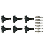 Set of 6 Ignition Coils & Spark Plugs for Hyundai Santa Fe (2007–2009)