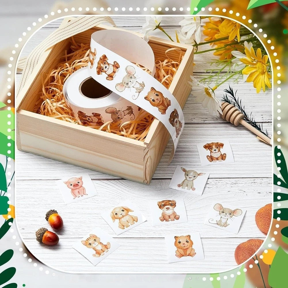 500 Dinosaur Sea Animal Stickers Roll for Crafts and Labeling