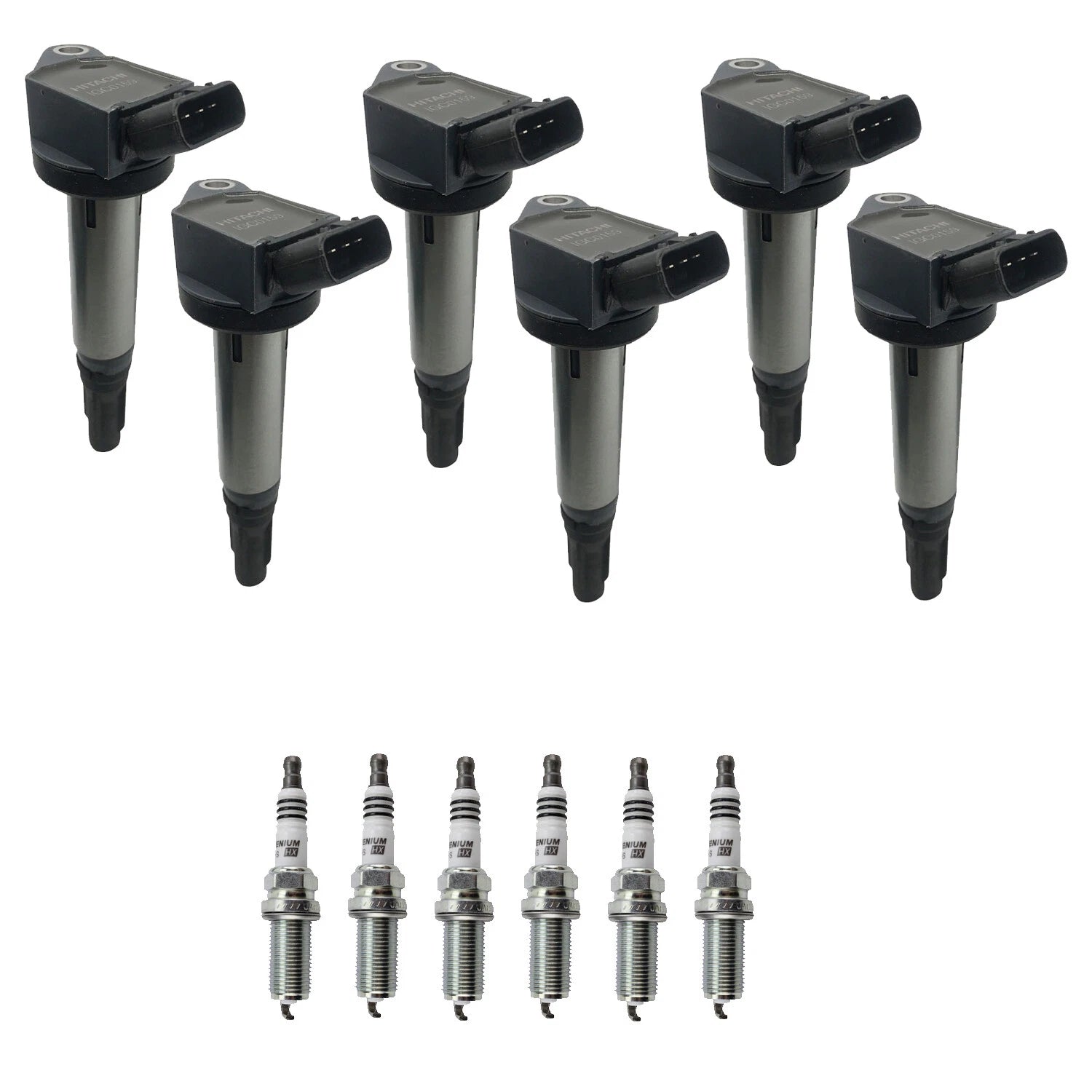 Set of 6 Ignition Coils & NGK Ruthenium Spark Plugs for Camry RAV4 Sienna (2007–2020)