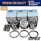 Piston & Piston Ring Set for Mitsubishi L3E (Fits 76mm)