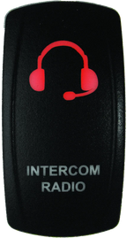 Lighted Switch for DragonFire Racing (Int/Rad On/Off, Red LED)