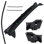 3PC Black Wiper Cowl Panel for Honda Civic 1.8L (2006–2011) 74210-SNA-A00 ABS