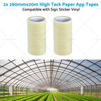 2X 290mm x 20m High-Viscosity Paper Tapes for Sign Sticker Vinyl
