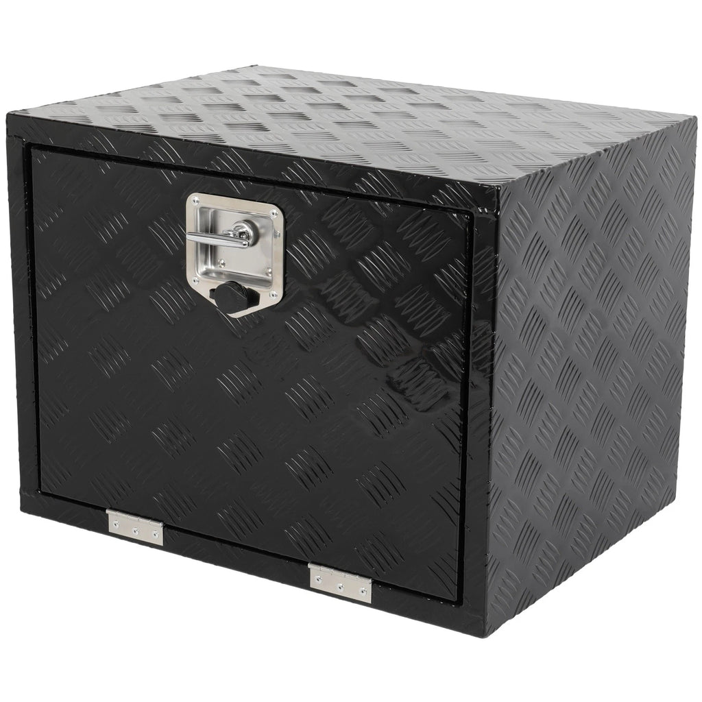 Storage Tool Box for Truck (24"X18"X18") with 2x Chains, Black