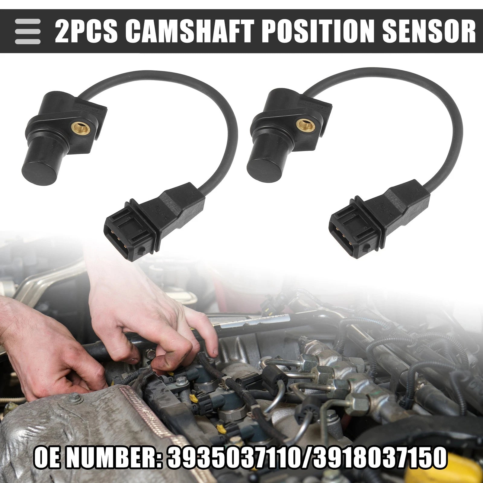 2X Camshaft Position Sensor for Hyundai Santa Fe (2001–2006) No. 39350-37110