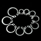 100pcs 304 SS External Circlip Ring Assortment 8-18mm for Universal