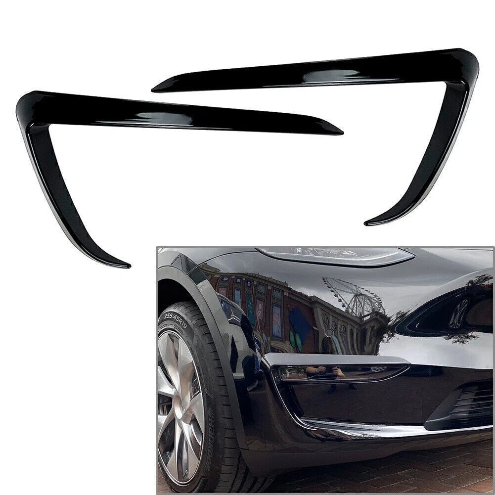 Front Fog Light Lamp Eyebrow Cover Trim for Tesla Model Y (2020–2023)