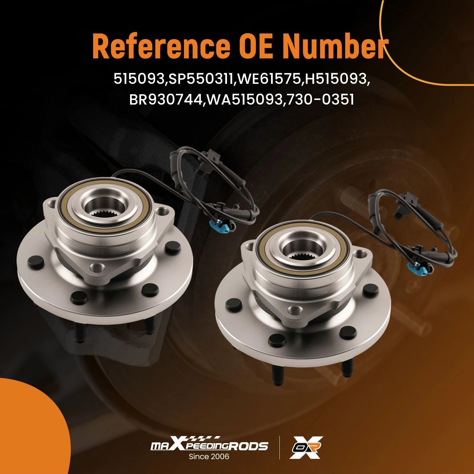 Front Wheel Hub & Bearing for Hummer H3/H3T (2006–2010) 515093 730-0351 ABS