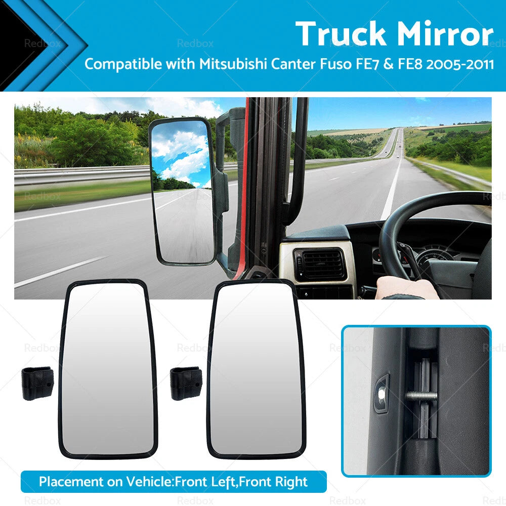 Truck Mirror for Mitsubishi Canter Fuso FE7 FE8 (2005–2011) 340x165mm