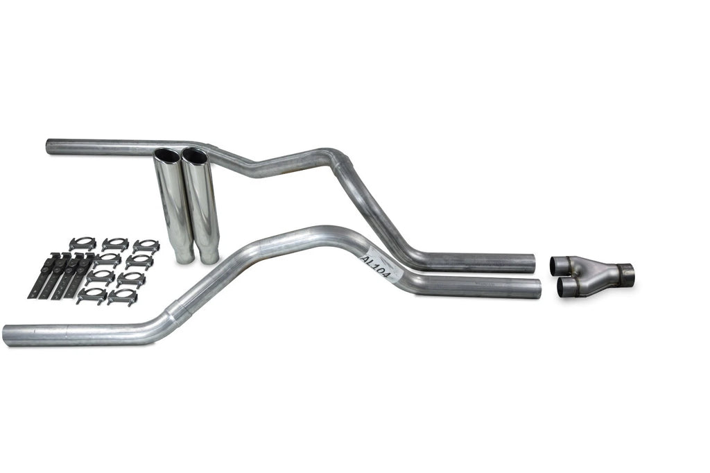2.5" Dual Exhaust Kit for Ford F-150 (1998–2003) - Y Pipe, Clamp-On Tips