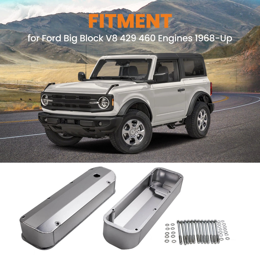Aluminum Tall Valve Cover Kit for Ford Big Block V8 429 460 (1968–Present)