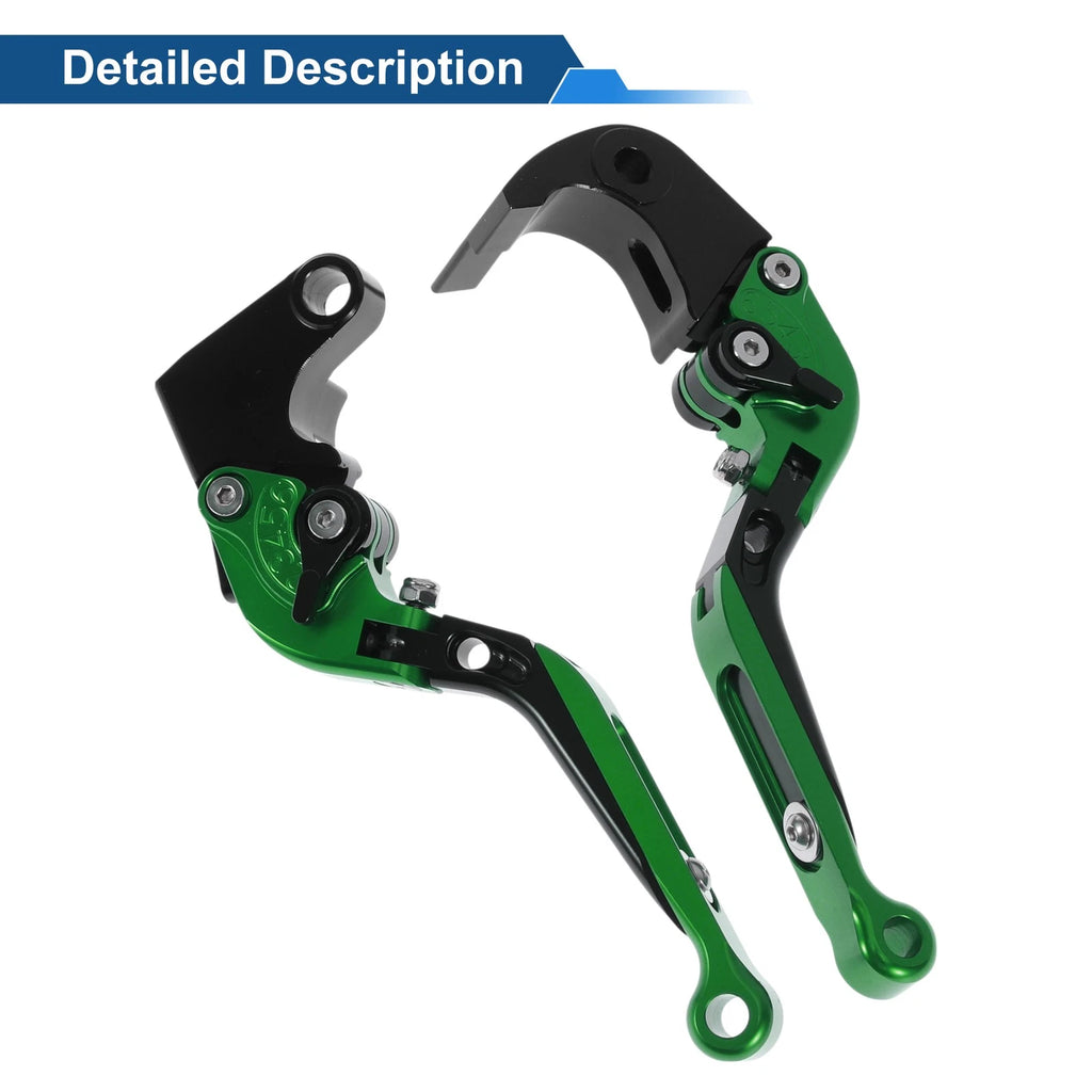 Adjustable Brake Clutch Levers for Honda CBR600RR (2007–2016) Green Black