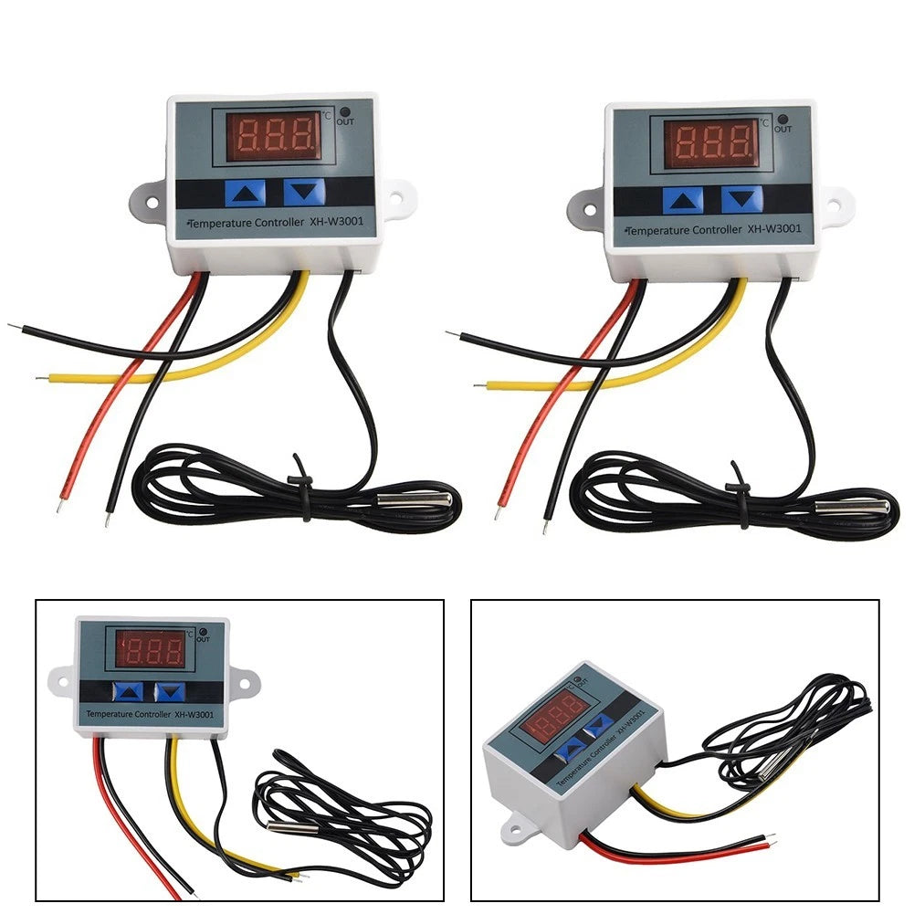 2X Temperature Controller with LCD and Sensor for AC110V220V
