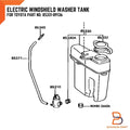 Windshield Washer Tank Pump for Toyota Hilux 4Runner (1989-1997)